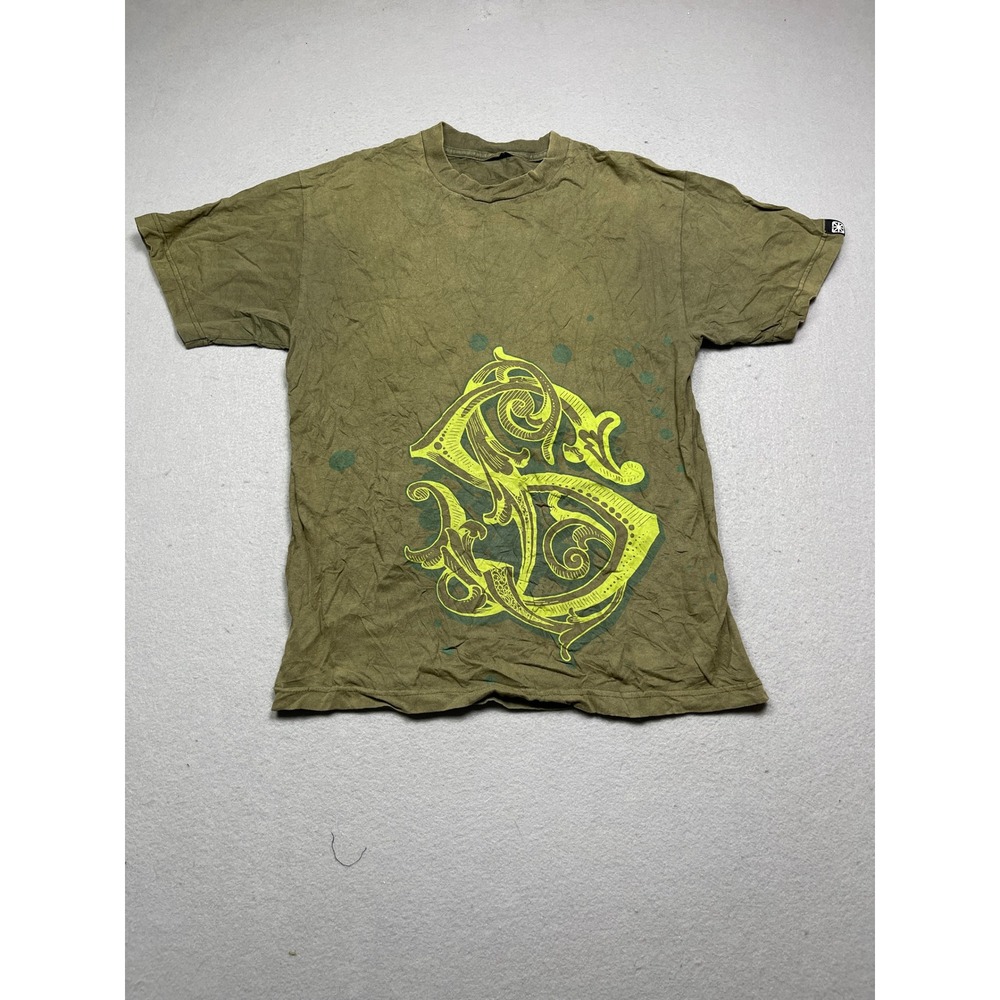 LRG T Shirt Cotton Olive Green Graphic Print Small Mens